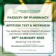 Aptitude Test PharmD 30th Jan 2025 - FOP